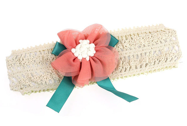 Hot SALE Infant Baby girl headband lace Flower