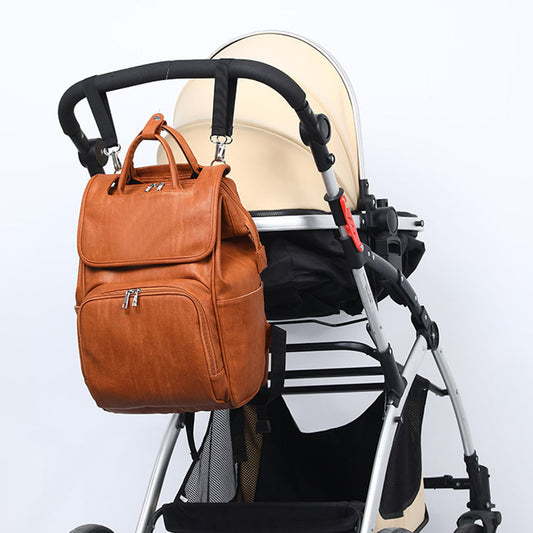 New PU Leather Diaper Bag Baby Mummy Maternity Bag
