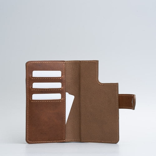 Leather Folio Wallet with MagSafe on magnet closure - SALE