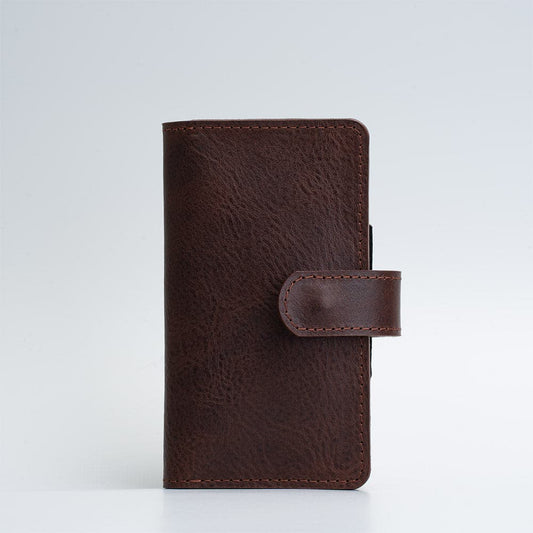 Leather Folio Wallet with MagSafe on magnet closure - SALE