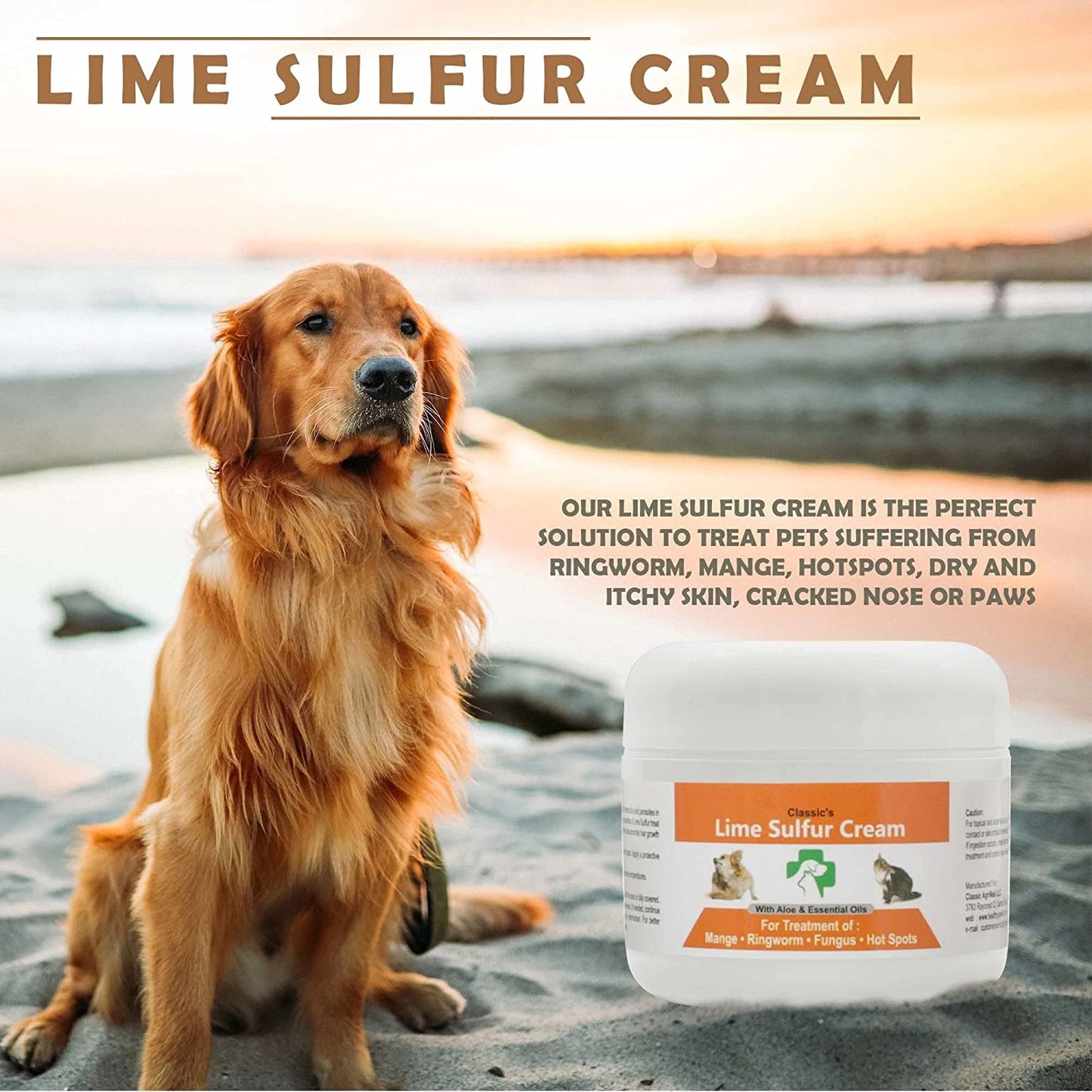 Classic's Lime Sulfur Pet Skin Cream Pet Care and Veterinary Treatment